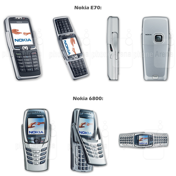 Bắt đầu bằng chiếc Nokia 6800 (ra mắt năm 2002) và kết thúc với chiếc Nokai E70 từ năm 2005, những gì chúng ta có ở đây là một loạt những chiếc điện thoại nhắn tin. E70 là chiếc máy mới và tiên tiến nhất trong series này khi được trang bị kết nối 3G, Wi-Fi, hệ điều hành Symbian S60 phiên bản ba, màn hình 2,1 inch độ phân giải 352 x 416 pixel, bộ nhớ trong 64 MB và camera sau 2 MP.