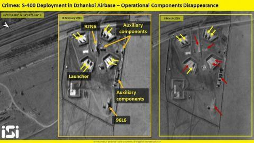 Những hình ảnh vệ tinh cho thấy Nga đã triển khai các hệ thống  tên lửa S-400 tới bán đảo Crimea từ cuối năm 2018.