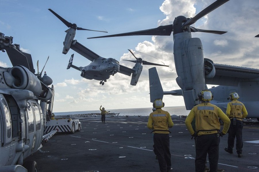  CMV-22B Osprey sẽ là dòng máy bay vận tải đa dụng mới trên các tàu sân bay của Hải quân Mỹ, thay thế cho các đơn vị máy bay vận tải C-2A Greyhound hiện có.