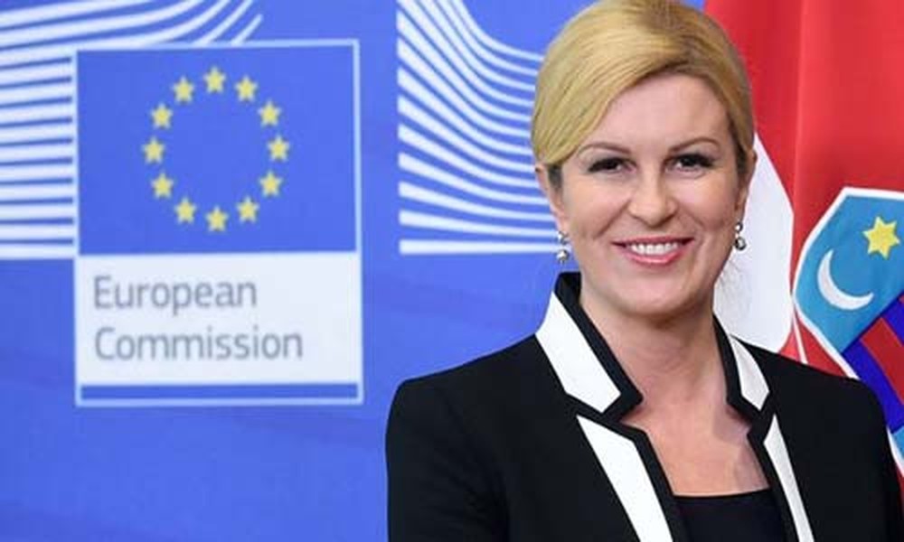 Theo đó tháng 1/2015, bà Kolinda Grabar-Kitarovic giành chiến thắng thuyết phục trong cuộc bầu cử  Tổng thống Croatia và trở thành nữ tổng thống đầu tiên của nước này. Ảnh: Getty.