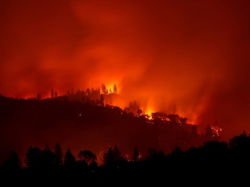 Theo Insider, đám cháy Camp trong  thảm họa cháy rừng California những ngày qua gần như đã “xóa sổ” hoàn toàn thị trấn Paradise, khiến ít nhất 79 người thiệt mạng. (Nguồn ảnh: Insider)