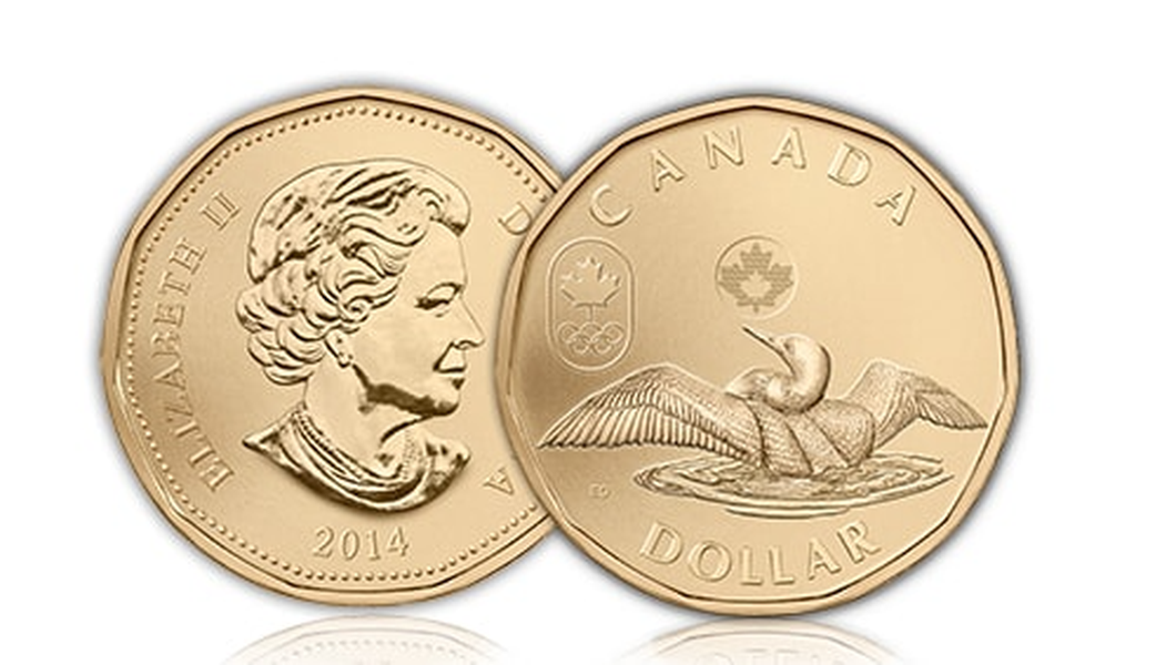  Đồng một đôla Canada: Còn được gọi thân mật với cái tên Lucky Loonie (chú chim may mắn), đồng xu ánh vàng 11 cạnh của Canada được đưa vào sử dụng lần đầu năm 1987. Lucky Loonie được xem là "bùa hộ mệnh" cho các vận động viên Canada trong nhiều giải đấu quốc tế.