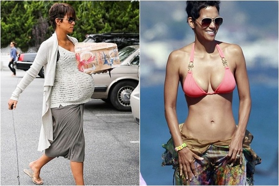 Halle Berry: Theo Women's Health, nữ diễn viên xinh đẹp luôn tự hào về vóc dáng chuẩn của mình không thay đổi bởi luôn có những "kế sách" giữ dáng hiệu quả. Sau khi sinh, cô chia nhỏ bữa ăn thành 5 bữa một ngày, mỗi bữa ăn đều có đủ 5 loại thực phẩm trong vòng 5 tuần.