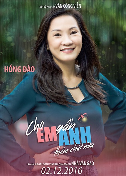 Cặp đôi  Quang Minh - Hồng Đào vừa xuất hiện đầy ấn tượng trong poster phim “Cho em gần anh thêm chút nữa”. Trong phim, họ đóng cặp cha mẹ khắc khẩu của nữ nhân vật chính Rin.   