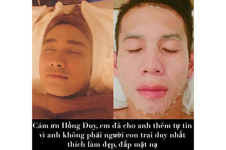  Hot Face sao Việt 24h: Chí Thiện chia sẻ: “May mà có Duy đời còn dễ thương. Thanh niên tỉnh nhất đội tuyển U23 Việt Nam là đây, cầu thủ Hồng Duy, biệt hiệu Pinky”.