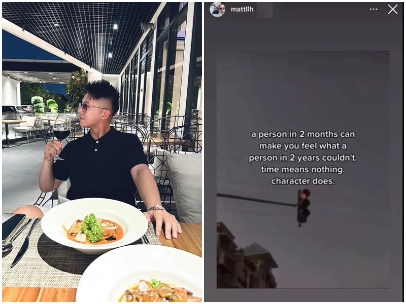 Mới đây, rộ nghi vấn Matt Liu có người mới. Cụ thể, trên trang cá nhân, nam CEO viết đầy ẩn ý: "A person in 2 months can make you feel what a person in 2 years couldn 't time means nothing character does..." (Tạm dịch: Một người trong 2 tháng có thể khiến bạn nhìn thấy những điều mà một người trong 2 năm không thể. Thời gian không thể quyết định được gì cả nhưng tính cách thì có...). Ảnh: Instagram, Vietnamnet