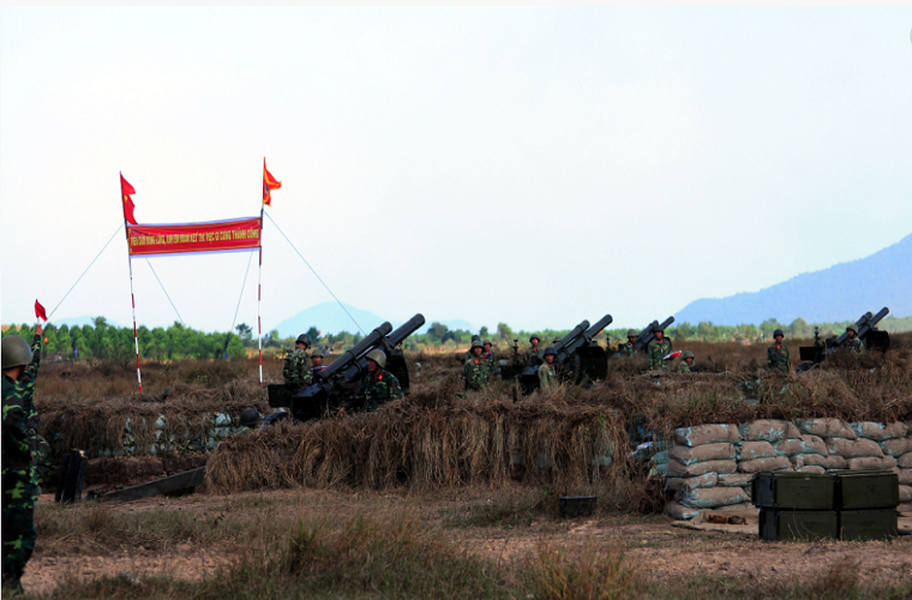 Một trong những loại pháo Mỹ phổ biến bậc nhất trong Chiến tranh Việt Nam hiện vẫn tiếp tục đang được quân đội ta tiếp tục sử dụng chính là khẩu pháo lựu 105mm M101. Nguồn ảnh: Quân khu 7.