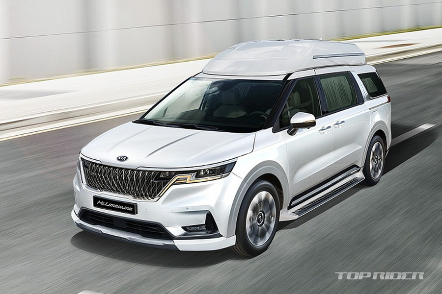  Kia Sedona hay Carnival thế hệ mới đã lần đầu tiên trình làng tại thị trường Hàn Quốc vào hồi tháng 8 năm nay. Sau 3 tháng, hãng Kia đã quyết định bổ sung phiên bản mới mang tên Hi Limousine cho mẫu MPV cỡ trung này. Đúng như tên gọi, Kia Sedona Hi Limousine 2021 sở hữu điểm nổi bật nhất là nóc cao hơn. Nếu nhìn bên ngoài, bạn có thể tưởng mẫu MPV này được trang bị hộp trên nóc để chứa thêm đồ. Tuy nhiên, Kia Sedona Hi Limousine 2021 lại không phải như thế.