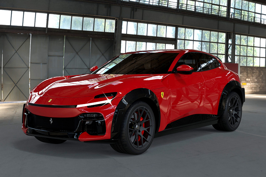 Hãng độ nói rằng  Ferrari Purosangue 2023 mới có thiết kế rất ấn tượng nhưng vẫn thiếu một chút gia vị, vì vậy họ muốn “thêm một chút thể thao” vào chiếc SUV hiệu suất. Theo phong cách điển hình của DMC, bộ bodykit đã được hé lộ trong một số hình ảnh kỹ thuật số của xe.