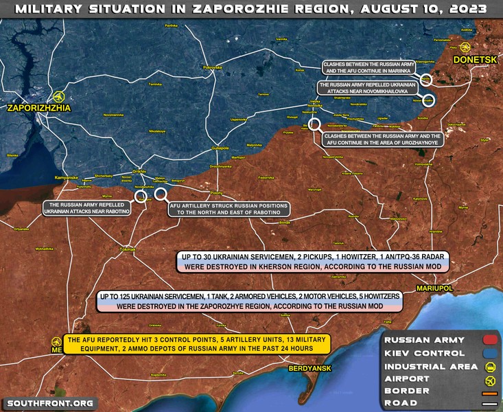 Cuộc phản công của Ukraine trên hướng Zaporozhye và Nam Donetsk kéo dài hai tháng, nhưng tiến độ rất chậm và thương vong nặng nề. Về vấn đề này, tờ "Thời báo New York (NYT)" của Mỹ đã phỏng vấn lữ đoàn trưởng và tiểu đoàn trưởng đơn vị Thủy quân lục chiến Ukraine tham gia "Cuộc phản công Zaporizhia" về tình hình chiến đấu ác liệt trên mặt trận.