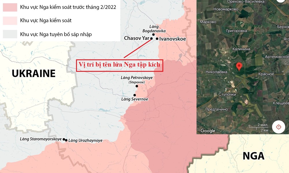 Thông tin về vụ tấn công tên lửa vào  sở chỉ huy của Quân đội Ukraine ở khu vực Chasov Yar đã được xác nhận. Thị trấn chiến lược này, nơi đã được biến thành trung tâm phòng thủ quan trọng ở phía tây Bakhmut, đang bị quân Nga tấn công rất quyết liệt bằng hỏa lực.