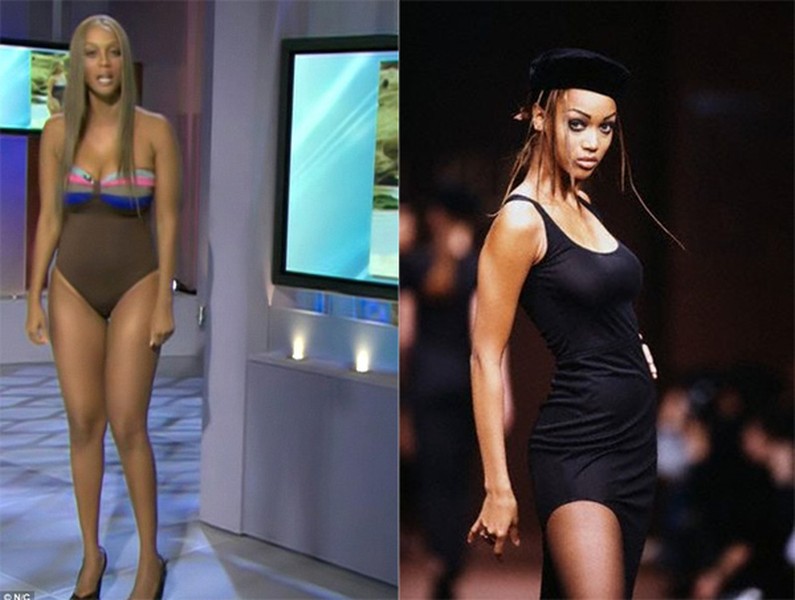 Tyra Banks là một những những siêu mẫu thành công nhất mọi thời đại. Cô nổi tiếng sau hai lần xuất hiện trên trang bìa tạp chí Sports Illustrated: Swimsuit Issue và là người Mỹ gốc Phi đầu tiên xuất trên bìa catalog của Victoria’s Secret. Banks luôn được coi là thừa cân nặng với nghề mẫu. Khi rời sàn catwalk, cô nặng tới 67kg. Năm 2007, cô bị các tạp chí lá cải chỉ trích vì quá béo.