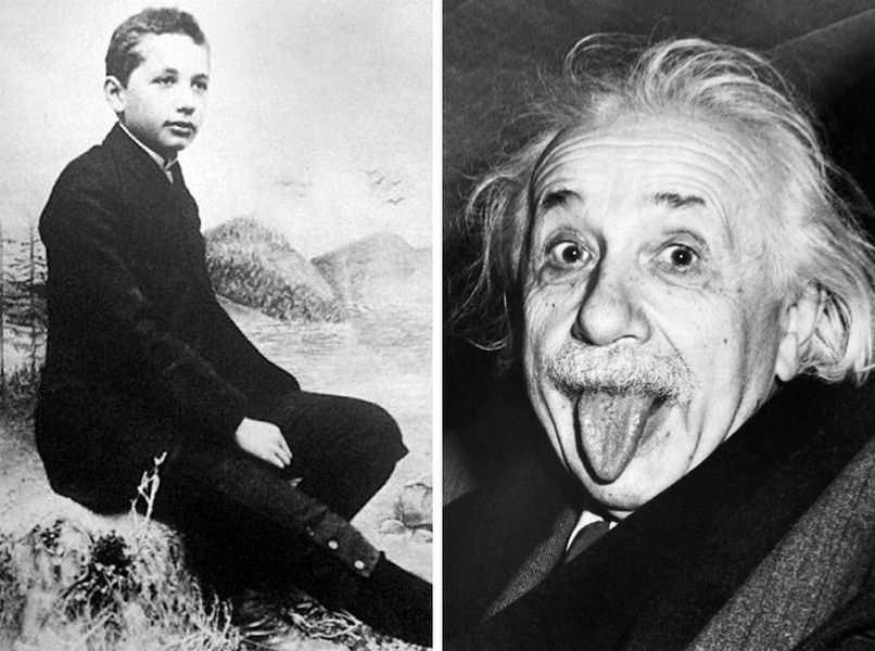 Hình ảnh thuở nhỏ của nhà khoa học lỗi lạc Albert Einstein khiến nhiều người không nhận ra. Einstein là một trong những  nhân vật nổi tiếng lịch sử có đóng góp lớn cho xã hội.