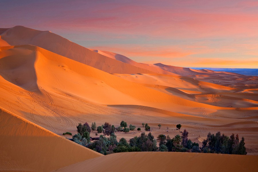 Nằm ở phía bắc Châu Phi,  sa mạc Sahara nổi tiếng thế giới có diện tích hơn 9 triệu km2. Với diện tích này, đây là một trong những sa mạc lớn nhất trên Trái đất.