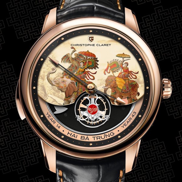 Người dân Việt Nam tự hào và thích thú khi công ty đồng hồ Thụy Sĩ Christophe Claret giới thiệu bộ sưu tập đồng hồ mới mang tên Legend (Huyền thoại), trong đó có mẫu đồng hồ có hình ảnh  Hai Bà Trưng cưỡi voi. Trưng Trắc và Trưng Nhị là hai vị nữ tướng nổi tiếng trong lịch sử của Việt Nam. Theo đó, hình ảnh Hai Bà Trưng cưỡi voi ở nửa trên của mặt đồng hồ của Christophe Claret nhận được sự quan tâm lớn của công chúng.