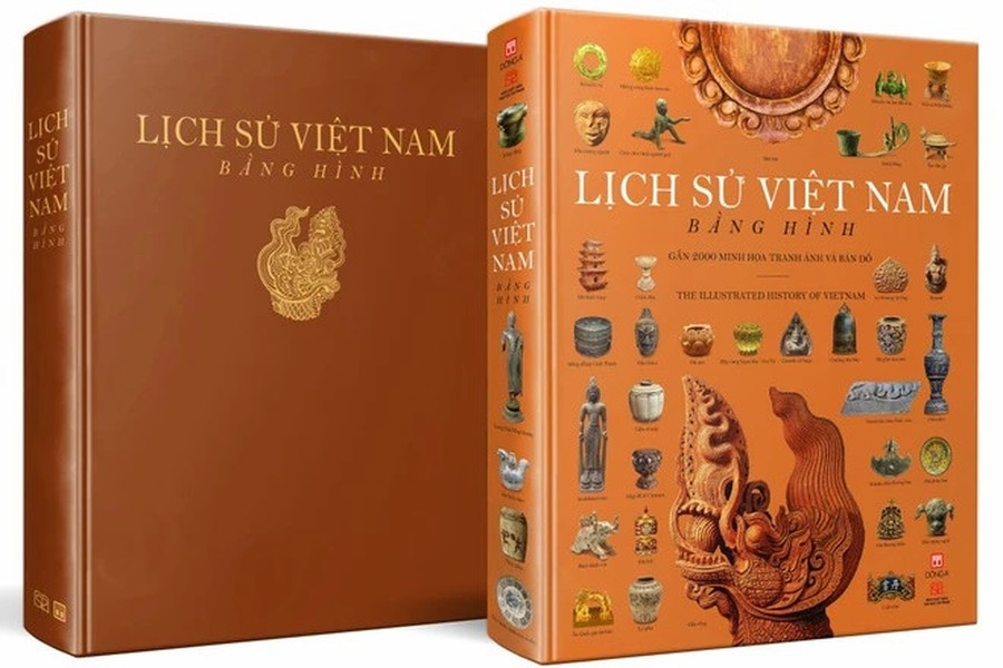  Sách Lịch sử Việt Nam bằng hình - Gần 2000 minh họa tranh ảnh và bản đồ dự kiến phát hành trong tháng 9. Sách in bìa cứng, có bìa áo, in màu toàn bộ trên giấy couche 115 gsm.