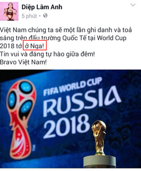  Diệp Lâm Anh là một trong số ít người đẹp có niềm đam mê với môn thể thao vua. Trên trang cá nhân của cô thường xuyên chia sẻ các bức hình Diệp Lâm Anh tự tin thể hiện các pha sút bóng như cầu thủ chuyên nghiệp nhiều nhiều đấng mày râu trầm trồ thích thú. Có lẽ chính vì sở thích đặc biệt này đã vô tình đẩy cô vào một tình thế oái oăm, phiền toái trong vài ngày gần đây.