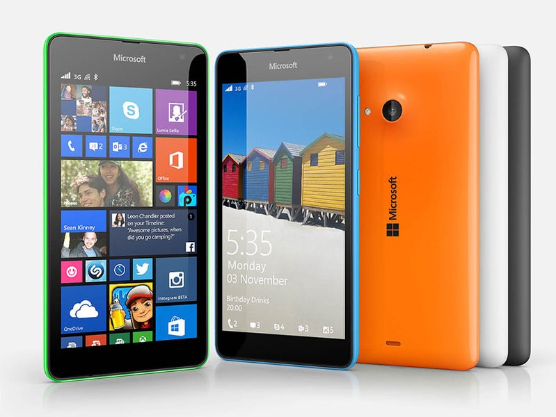 1. Microsoft Lumia 535 (12,5%).