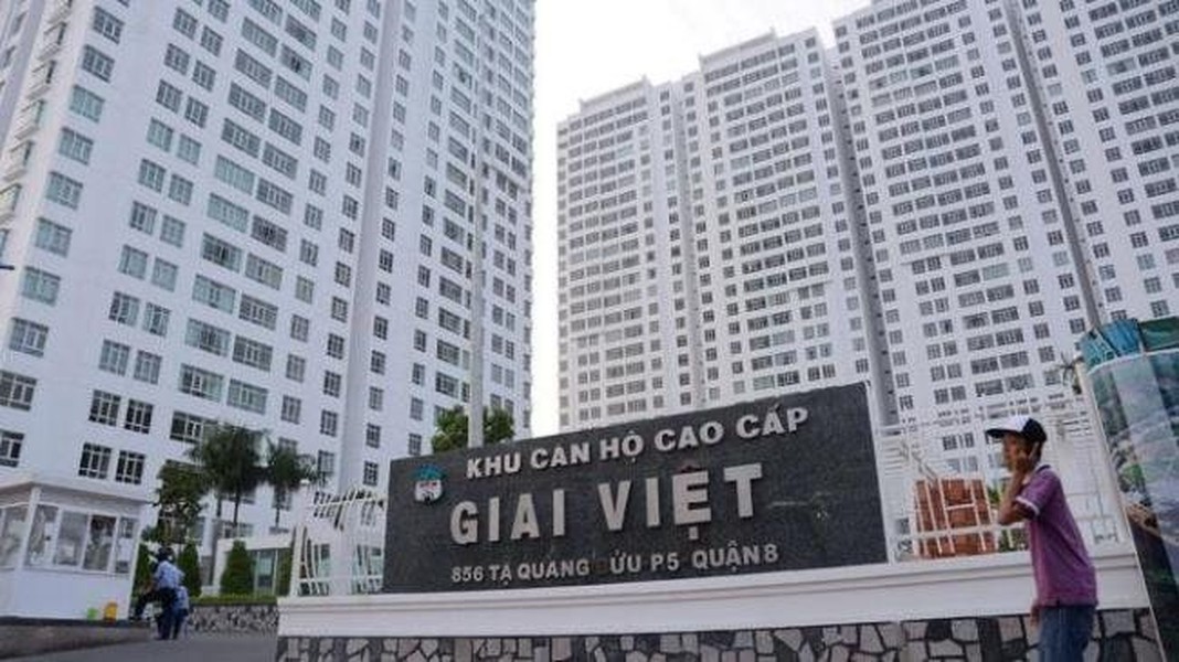 Khu  căn hộ cao cấp Giai Việt tọa lạc tại số 854 -856 Tạ Quang Bửu, quận 8, TP.HCM. Dự án do Công ty CP Quốc Cường Gia Lai đầu tư. Ảnh: VNF.