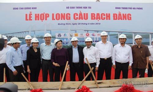 Hợp long cầu Bạch Đằng, từ Hà Nội về Quảng Ninh chỉ còn 90 phút