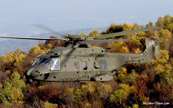 Dòng  trực thăng NH 90 ra đời năm 1985 là sản phẩm liên doanh giữa bốn nước Pháp, Đức, Ý và Hà Lan. Ban đầu Anh cũng có tham gia việc nghiên cứu thiết kế trực thăng NH 90 nhưng sau đó đã bỏ ngang và tự phát triển một dòng trực thăng EH 101 của riêng mình. Nguồn ảnh: Military.