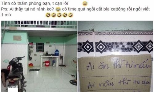 Bảng nội quy phòng trọ "bá đạo" của 3 nam sinh Bình Dương