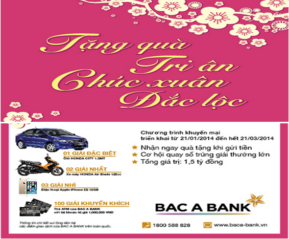 Bắc Á bank “Tặng quà tri ân - Chúc xuân đắc lộc“