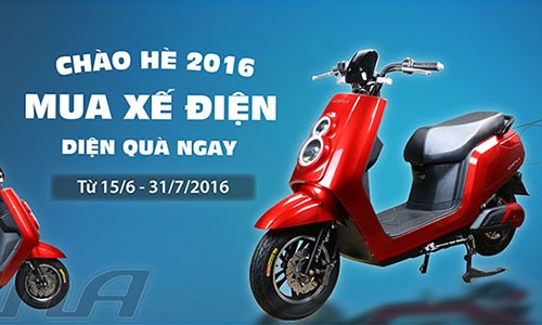 Xe điện Anbico khuyến mại "khủng" chào hè 2016