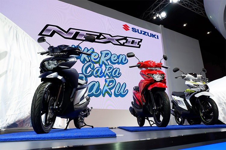 Tại triển lãm môtô quốc tế Indonesia (IIMS), Suzuki đã cho ra mắt chiếc  xe ga Suzuki Nex II phiên bản mới nhất. Đây là thế hệ thứ 2 của dòng xe tay ga Nex giá rẻ, theo hãng Suzuki - xe hướng đến tập khách hàng trẻ tuổi hơn với ngoại hình chiếc xe trẻ trung và khỏe khoắn gọn gàng.