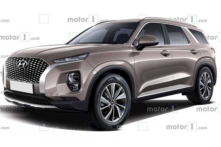 Những hình ảnh được cho là phiên bản sản xuất của chiếc SUV cỡ lớn  Hyundai Palisade hoàn toàn mới vừa được hé lộ trên trang Motor1. Qua những hình ảnh cho thấy, chiếc xe Palisade có khá nhiều nét tương đồng với Santa Fe và được ví von là chiếc Santa Fe ”phiên bản béo”.