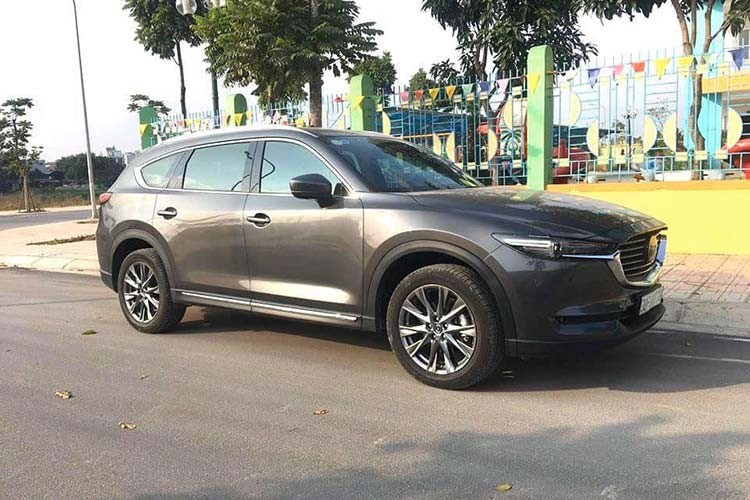 Trước Mazda CX-8, Thaco đã nhập khẩu Mazda CX-9 về phân phối tại Việt Nam với 7 chỗ ngồi, mức giá khoảng 2 tỷ đồng. Mazda CX-8 sử dụng chung nền tảng với CX-9, có giá rẻ hơn đáng kể so với người anh em của mình.