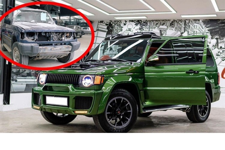 Theo đó, chiếc  Mitsubishi Pajero cũ nát này đã theo chủ xe khá lâu, có nhiều kỷ niệm gắn bó. Mặc dù xe đã cũ, nhiều chi tiết trên xe bị hỏng hóc nghiêm trọng nhưng người chủ này vẫn quyết định “tân trang”, “hồi sinh” lại chiếc xe.