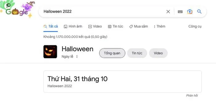 Hàng năm, cứ đến ngày Halloween, Google lại thay đổi biểu trưng của mình để kỷ niệm ngày lễ đặc biệt này.