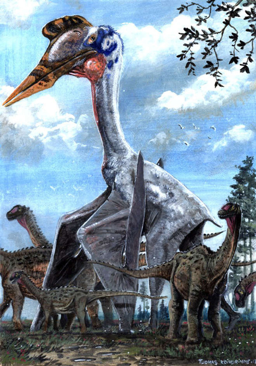 1. Quetzalcoatlus là loài thằn lằn bay khổng lồ từng xuất hiện trên Trái Đất. Chúng thống trị bầu trời vào khoảng 166 triệu năm trước