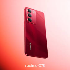  Điện thoại Realme C75 Đỏ Hồng Ngọc vừa ra mắt, sở hữu thiết kế kết hợp giữa truyền thống và hiện đại, nổi bật với sắc đỏ rực rỡ. (Ảnh: Instagram)