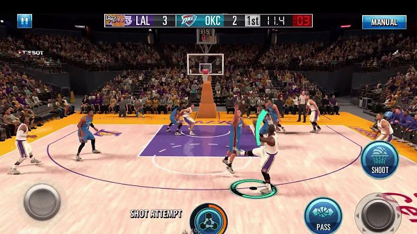 1. NBA 2K:  Game bóng rổ trên PC với đồ họa 3D chân thực, cập nhật thông tin cầu thủ liên tục, cho phép người chơi kiểm soát toàn bộ trận đấu. (Ảnh: viettelstore)