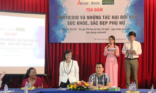 14h chiều14/9, tại TP HCM, Báo Khoa Học &amp; Đời Sống và Hoàng Hạc (Medical Beauty Care) tổ chức Toạ đàm "Corticoid và những tác hại đối với sức khoẻ - sắc đẹp phụ nữ".