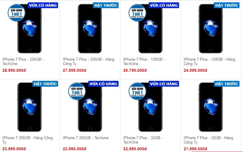 Giá iPhone 7 tiếp tục giảm sâu, xuống sát mốc 17 triệu đồng