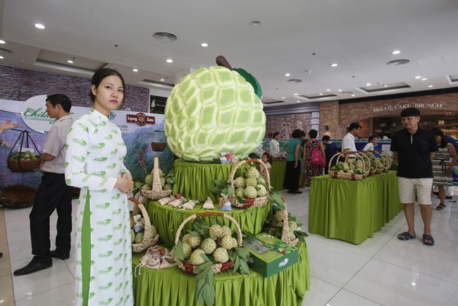  Na "khủng" Chi Lăng (Lạng Sơn) đã có mặt tại Hà Nội để giới thiệu đặc sản địa phương. Chủ tịch UBND huyện Chi Lăng (Lạng Sơn) Đoàn Thanh Sơn cho biết, những năm trước đây, để tuyên truyền, quảng bá, thúc đẩy và nâng cao hiệu quả sản xuất, khi vào vụ,