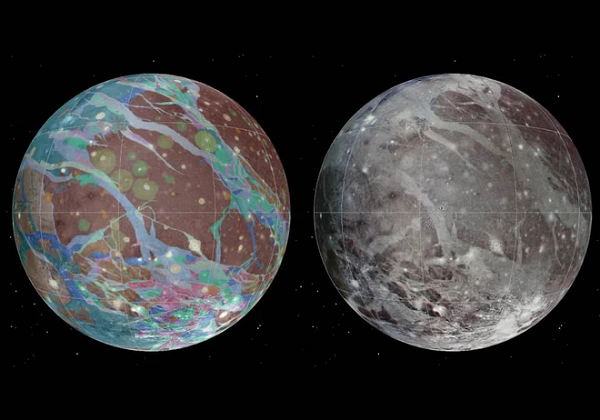 Ganymede - mặt trăng lớn nhất trong Hệ Mặt trời, được Kính Thiên văn Hubble quan sát từ những năm 1990. Việc sử dụng những dữ liệu được lưu trữ giúp các nhà khoa học xác định được sự tồn tại của hơi nước trong 2 thập kỷ qua.