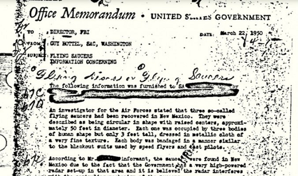 Trong số những tài liệu của FBI, một tài liệu đặc biệt mang tên “Hottel Memo” đã thu hút sự chú ý của dư luận với gần một triệu lượt xem. Tài liệu này được viết vào ngày 22/3/1950 bởi Guy Hottel.