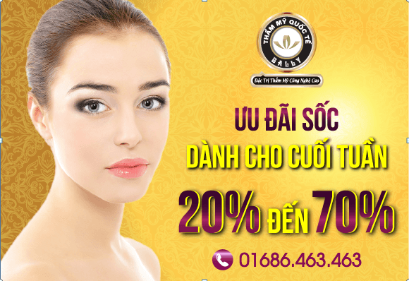 Thẩm mỹ Quốc tế Bally ưu đãi tới 70% dịp cuối tuần 