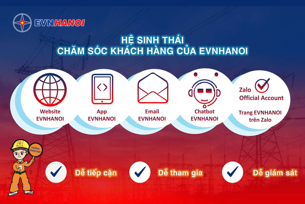 EVNHANOI chuyển mình với hệ sinh thái dịch vụ mới