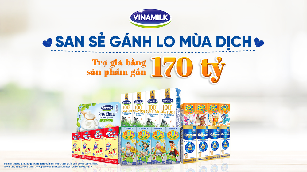 Vinamilk trao 45.000 phần quà dinh dưỡng và nhiều hỗ trợ khác cho người tiêu dùng