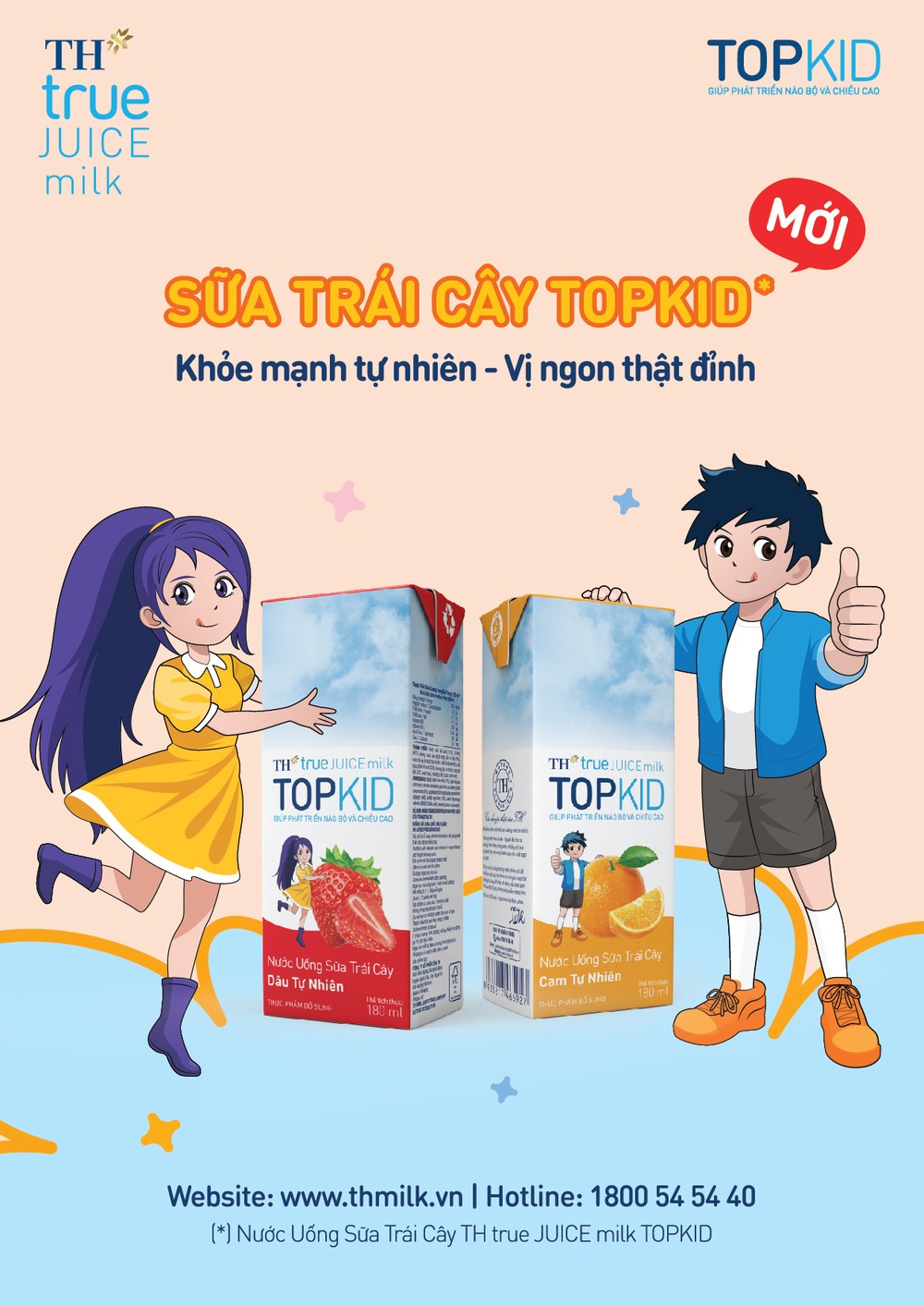 TH true JUICE milk TOPKID: Nguồn năng lượng hoàn toàn từ thiên nhiên với vị ngon thật đỉnh