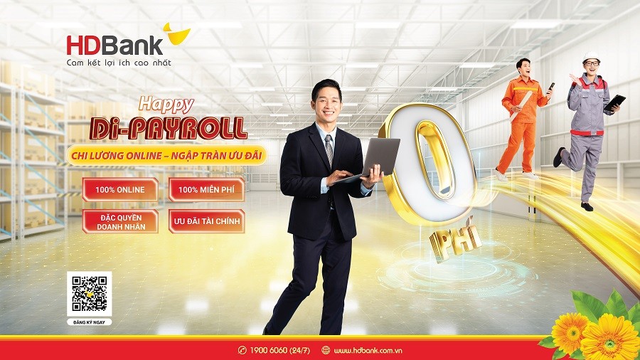 Happy Di- Payroll: Gói chi lương siêu ưu đãi dành cho Doanh nghiệp và người lao động