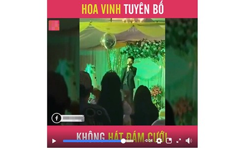 Em gái bênh vực Hoa Vinh trước phát ngôn “không nhận hát đám cưới“