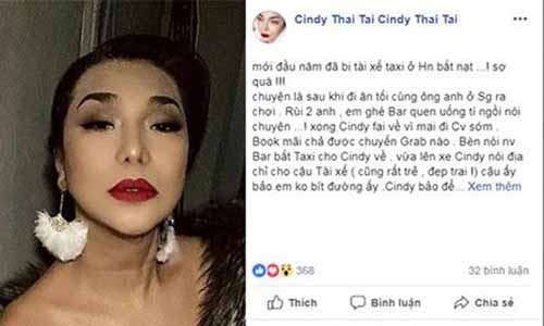 Cindy Thái Tài lớn tiếng “dằn mặt” tài xế taxi