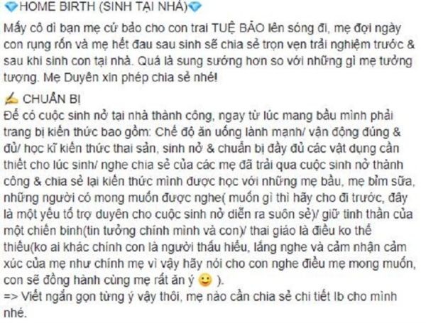 Mẹ bỉm sửa nhận "bão gạch" vì chia sẻ quá trình sinh con thuận tự nhiên tại nhà