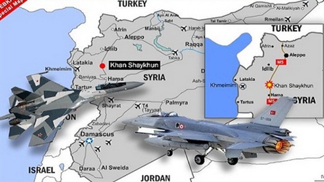 Trang Debka của Israel cho biết, khi quân đội Syria tiến công phiến quân Hay Hayat Tahrir al-Sham tại thị trấn trọng điểm phía Nam Idlib là Khan Shaykhun (Khan Sheikhoun) đã xảy ra tình huống nguy hiểm.